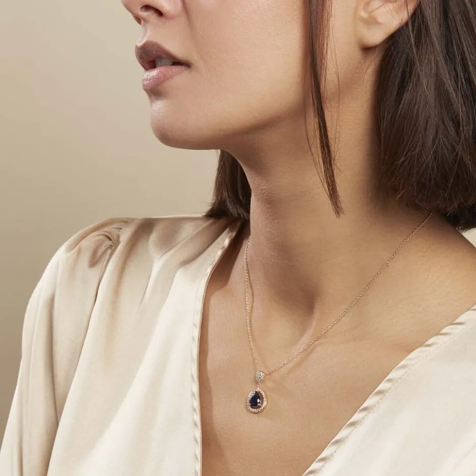 Histoire d'Or Collier Brigita Plaqué Or Pierre De Synthese Et Oxyde De Zirconium* Colliers|Colliers