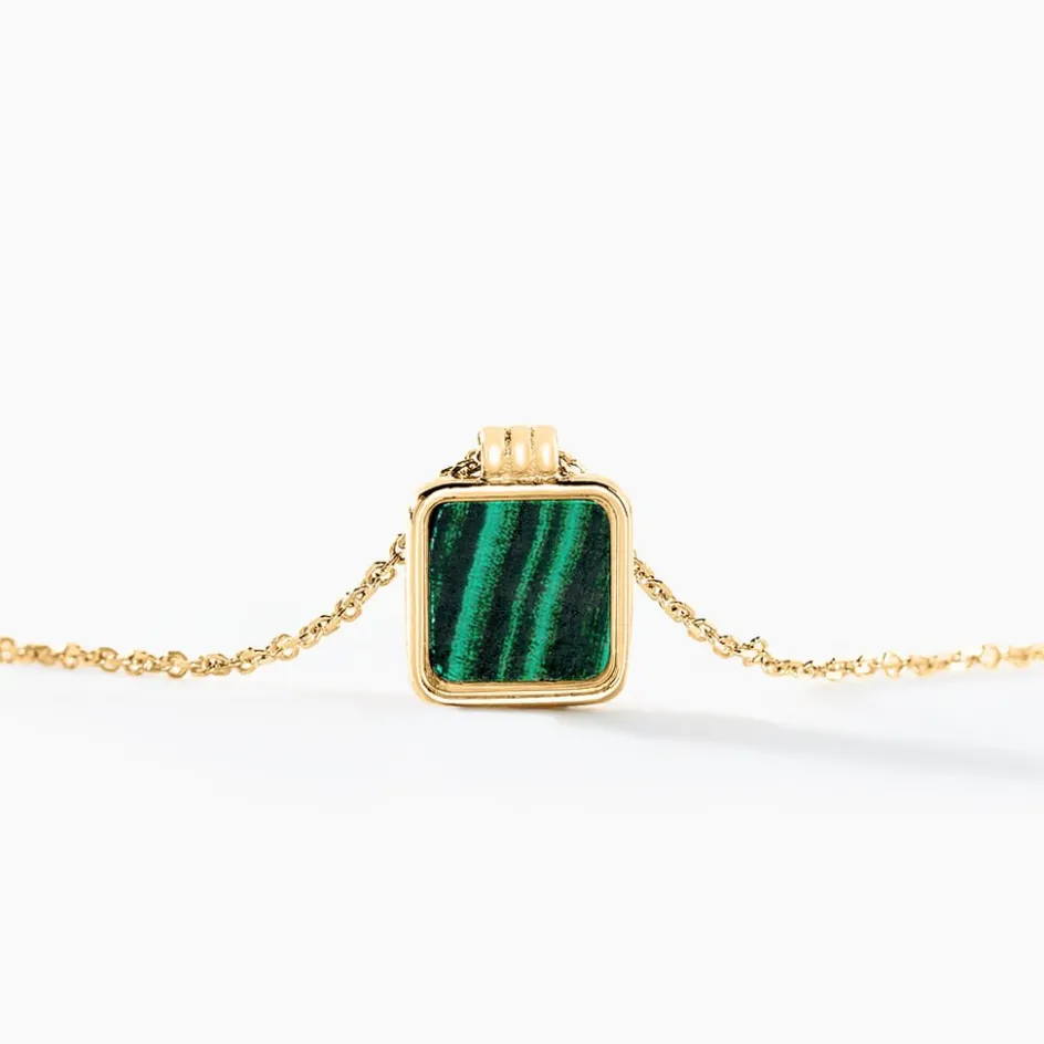 Discount Histoire d'Or Collier Caron Or Jaune Malachite or jaune malachite vert