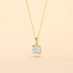 Histoire d'Or Collier Charlene Or Jaune Diamant Synthetique or jaune diamant synthétique blanc