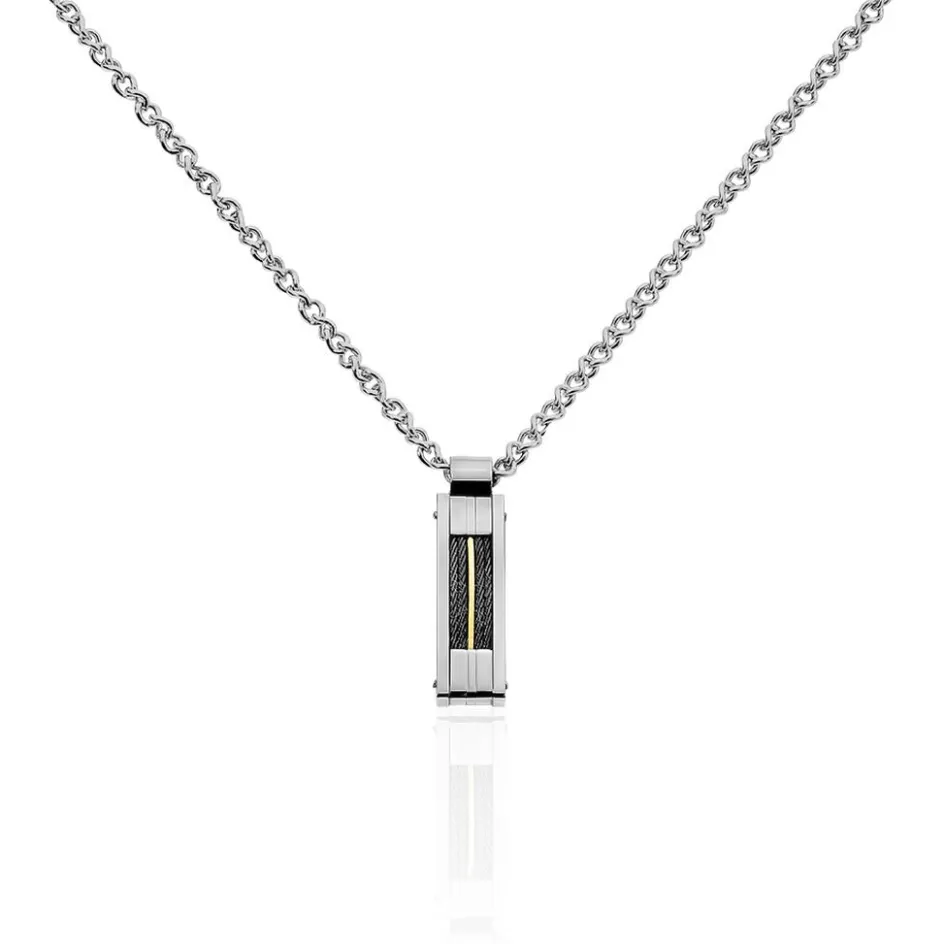 Clearance JOURDAN Collier Charlie-rose Acier Blanc