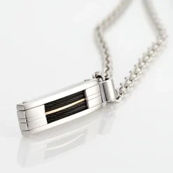 Clearance JOURDAN Collier Charlie-rose Acier Blanc