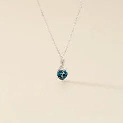 Histoire d'Or Collier Clothilde Or Blanc Topaze Et Oxyde De Zirconium* Colliers|Colliers