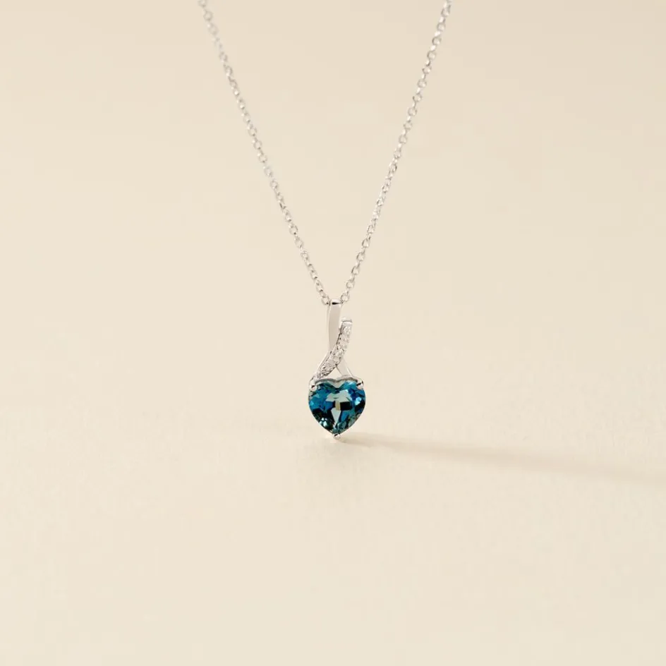 Histoire d'Or Collier Clothilde Or Blanc Topaze Et Oxyde De Zirconium* Colliers|Colliers