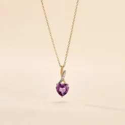 Best Histoire d'Or Collier Clothilde Or Jaune Amethyste Et Oxyde De Zirconium or jaune amethyste violette