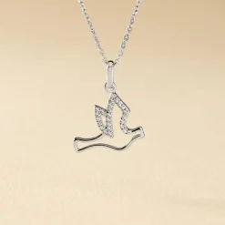 Sale Histoire d'Or Collier Colombe Argent Blanc Oxyde De Zirconium