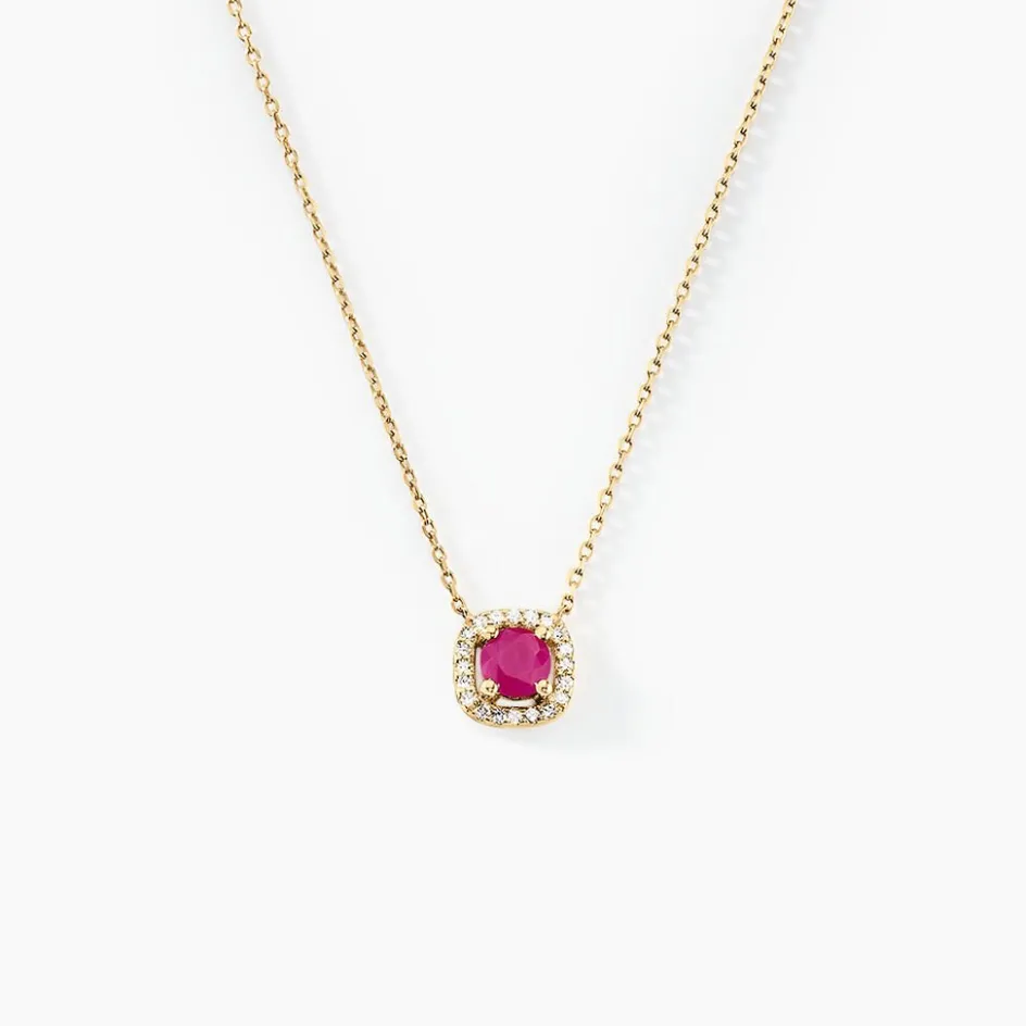 Hot Histoire d'Or Collier Cosimo Diamant or jaune rubis