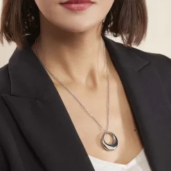 Online Histoire d'Or Collier Creolia acier blanc