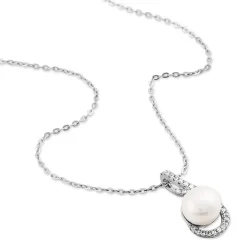 Sale Histoire d'Or Collier Cyrana Argent Blanc Perle De Culture Et Oxyde De Zirconium