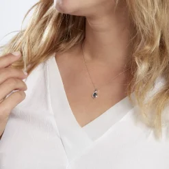 Histoire d'Or Collier Dalil Or Blanc Topaze Oxyde* Colliers|Colliers