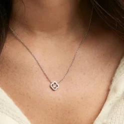 Clearance Histoire d'Or Collier Dally Argent Blanc Quartz Oxyde De Zirconium