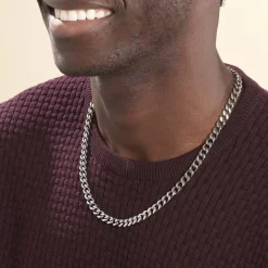 Sale Histoire d'Or Collier Daniel Acier Blanc