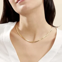 Hot Histoire d'Or Collier Doline Maille Anglaise or jaune