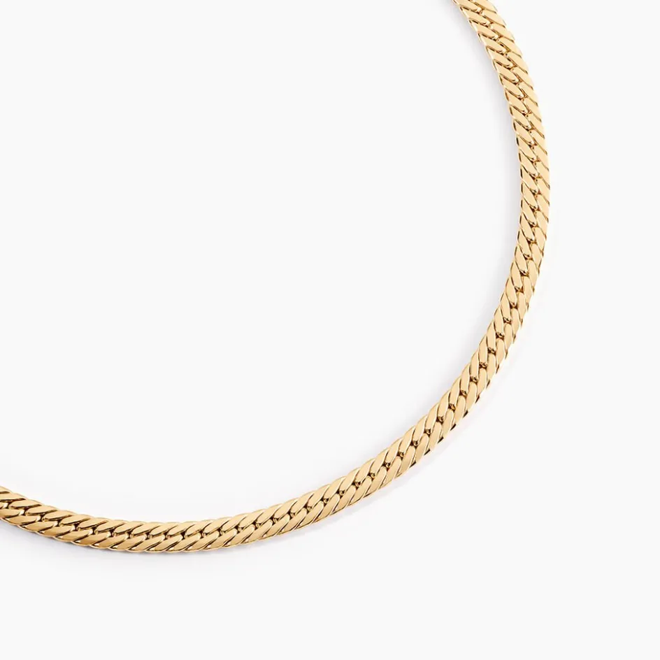 Hot Histoire d'Or Collier Doline Maille Anglaise or jaune