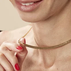 Hot Histoire d'Or Collier Doline Maille Anglaise or jaune