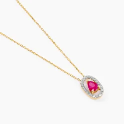 Best Histoire d'Or Collier Dorottya Diamant or jaune rubis