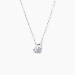 New Histoire d'Or Collier Eliana Or Blanc Amethyste Et Oxyde De Zirconium or blanc amethyste violette