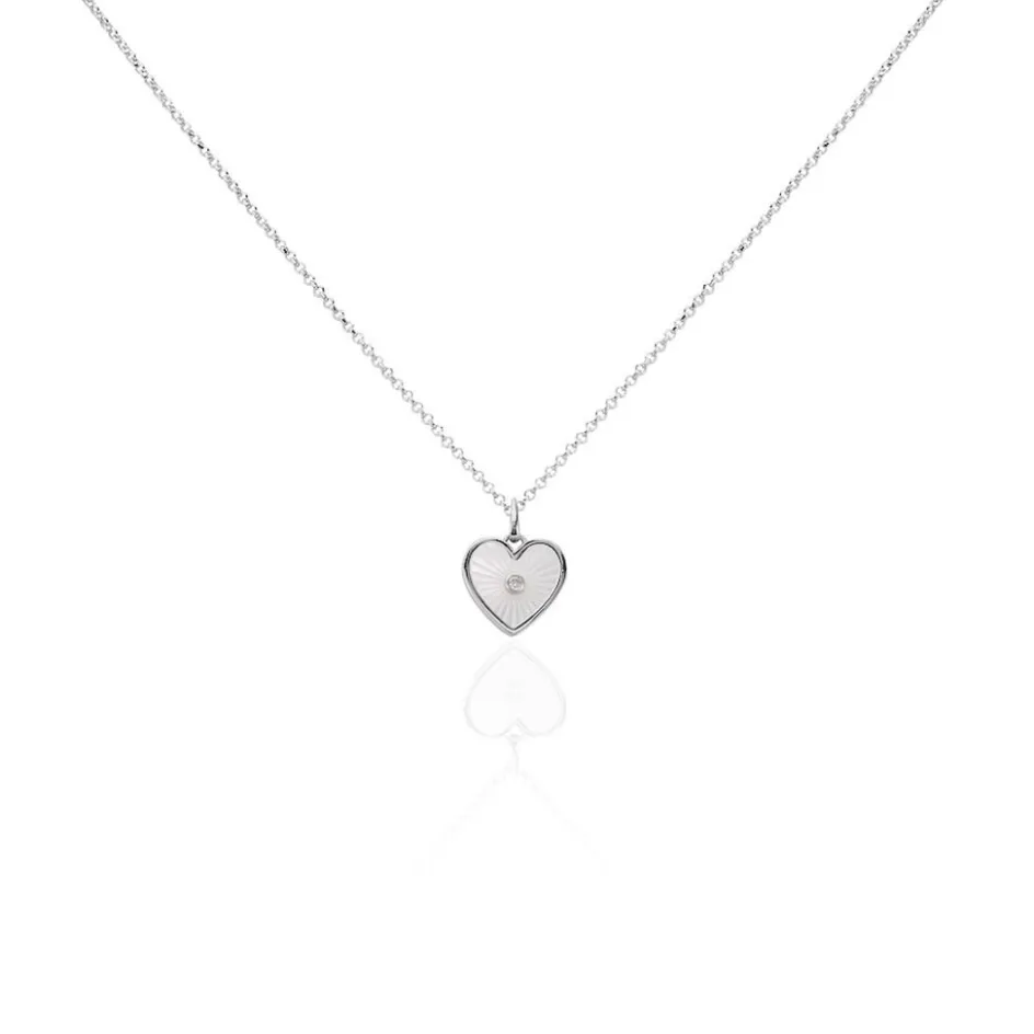 Histoire d'Or Collier Erina Argent Blanc Nacre Oxyde De Zirconium* Colliers|Colliers