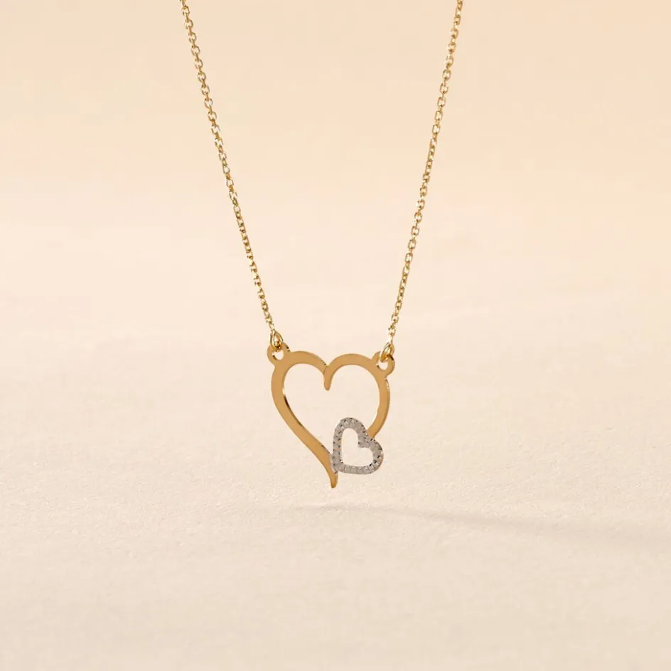 Clearance Histoire d'Or Collier Estello Or Bicolore