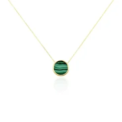 Online Histoire d'Or Collier Florica Or Jaune Malachite or jaune malachite vert