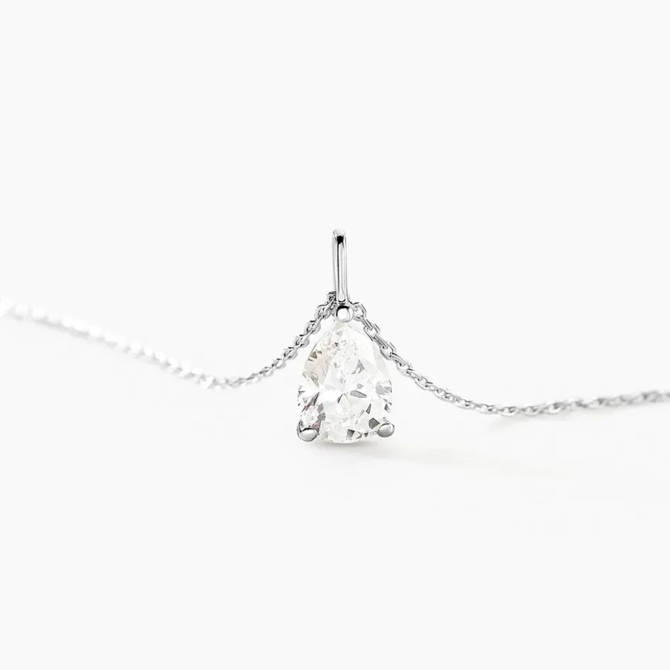 Best Histoire d'Or Collier Goutte De Zirconium or blanc oxyde