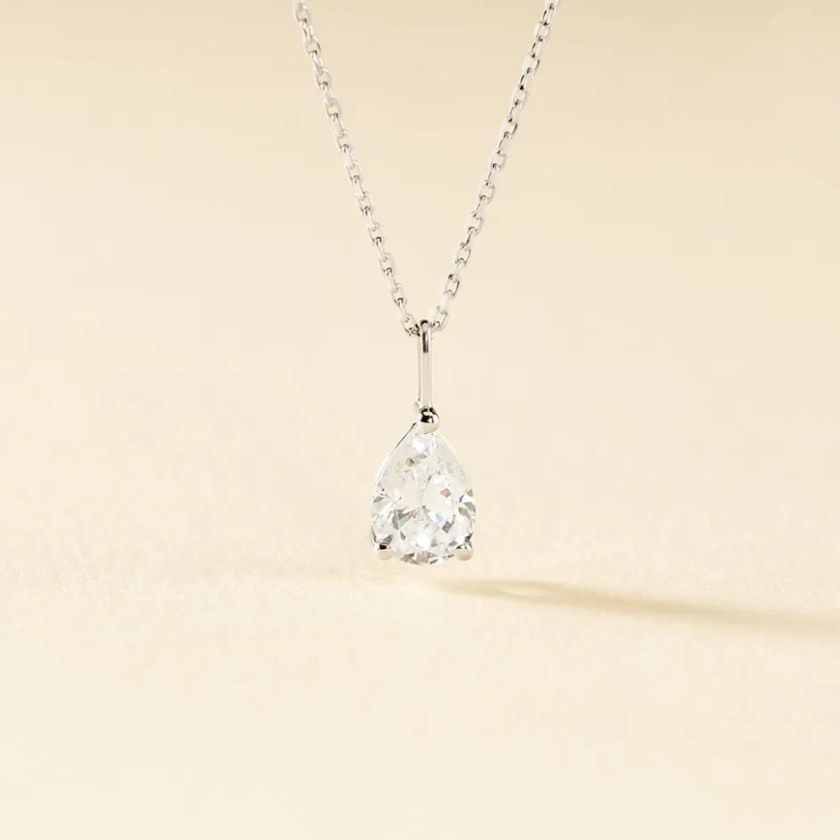 Best Histoire d'Or Collier Goutte De Zirconium or blanc oxyde
