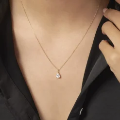 Outlet Histoire d'Or Collier Goutte De Zirconium or jaune oxyde