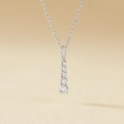 Clearance Histoire d'Or Collier Henriet Argent Blanc Oxyde De Zirconium