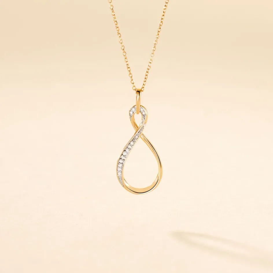 Best Histoire d'Or Collier Ilan Or Jaune Diamant