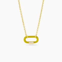 Clearance Histoire d'Or Collier Infini Pop Argent Jaune Oxyde De Zirconium