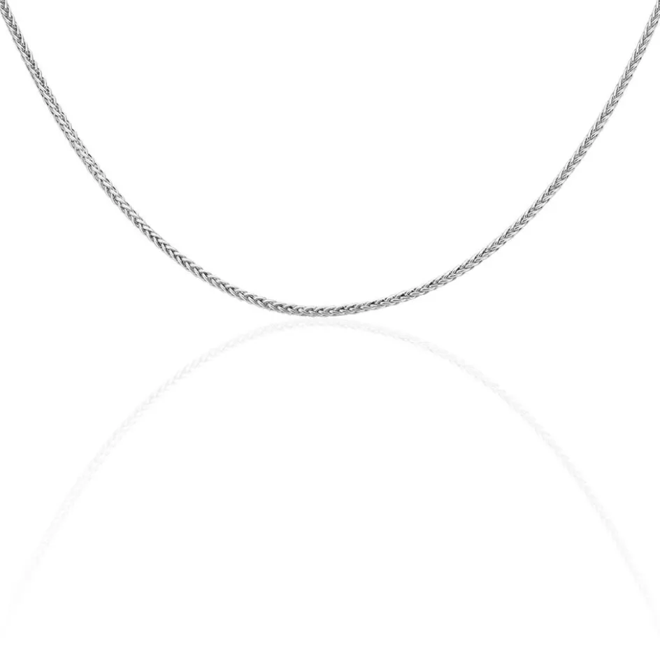 New Histoire d'Or Collier Jany Maille Palmier or blanc