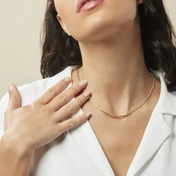 Best Histoire d'Or Collier Jayna Maille Palmier Or Jaune