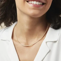 Best Histoire d'Or Collier Jayna Maille Palmier Or Jaune