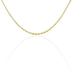 Clearance Histoire d'Or Collier Jerryenne Danilo Maille Corde Et Venitienne Or Bicolore