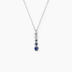 Clearance Histoire d'Or Collier Josephine Et Diamant or blanc saphir