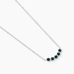 Clearance Histoire d'Or Collier Karrie Argent Blanc Oxyde De Zirconium argent blanc oxyde vert