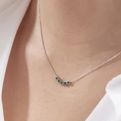 Clearance Histoire d'Or Collier Karrie Argent Blanc Oxyde De Zirconium argent blanc oxyde vert