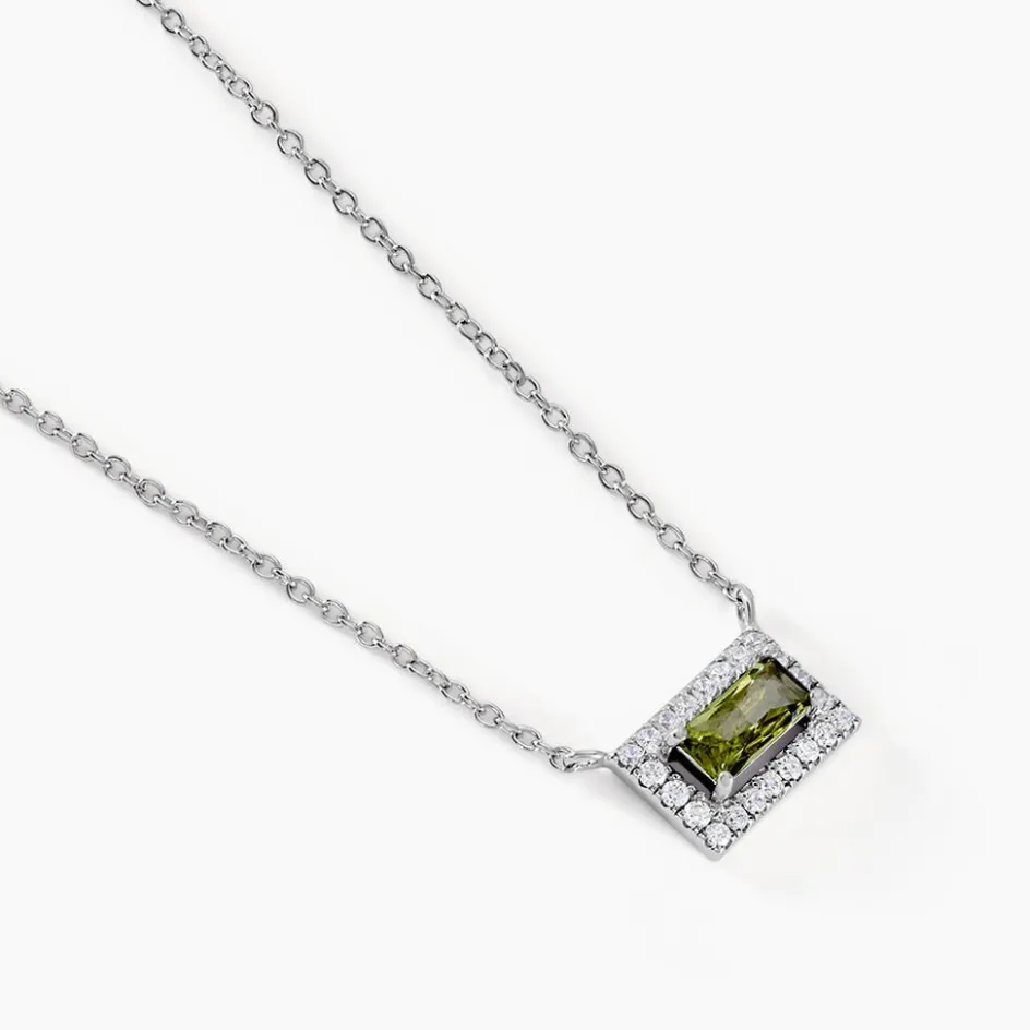 Best Histoire d'Or Collier Laurine Argent Blanc Oxyde De Zirconium argent blanc oxyde vert