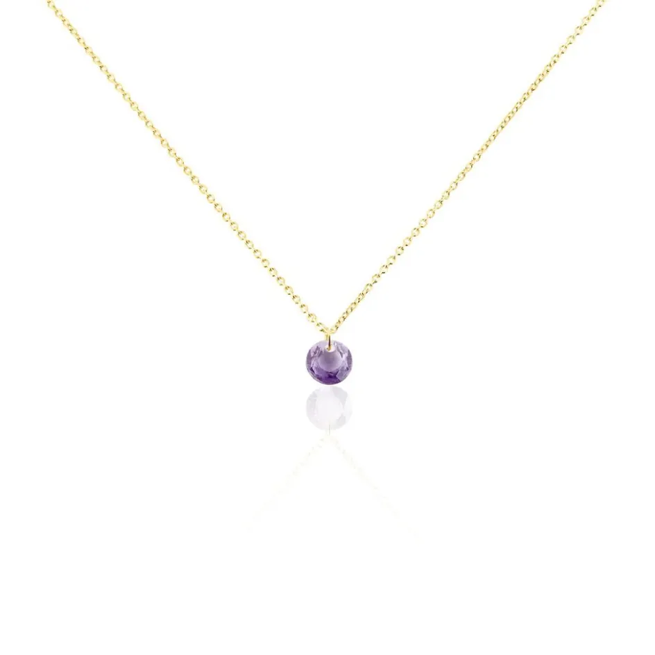 Outlet Histoire d'Or Collier Les Audacieuses Or Jaune Améthyste or jaune améthyste violet