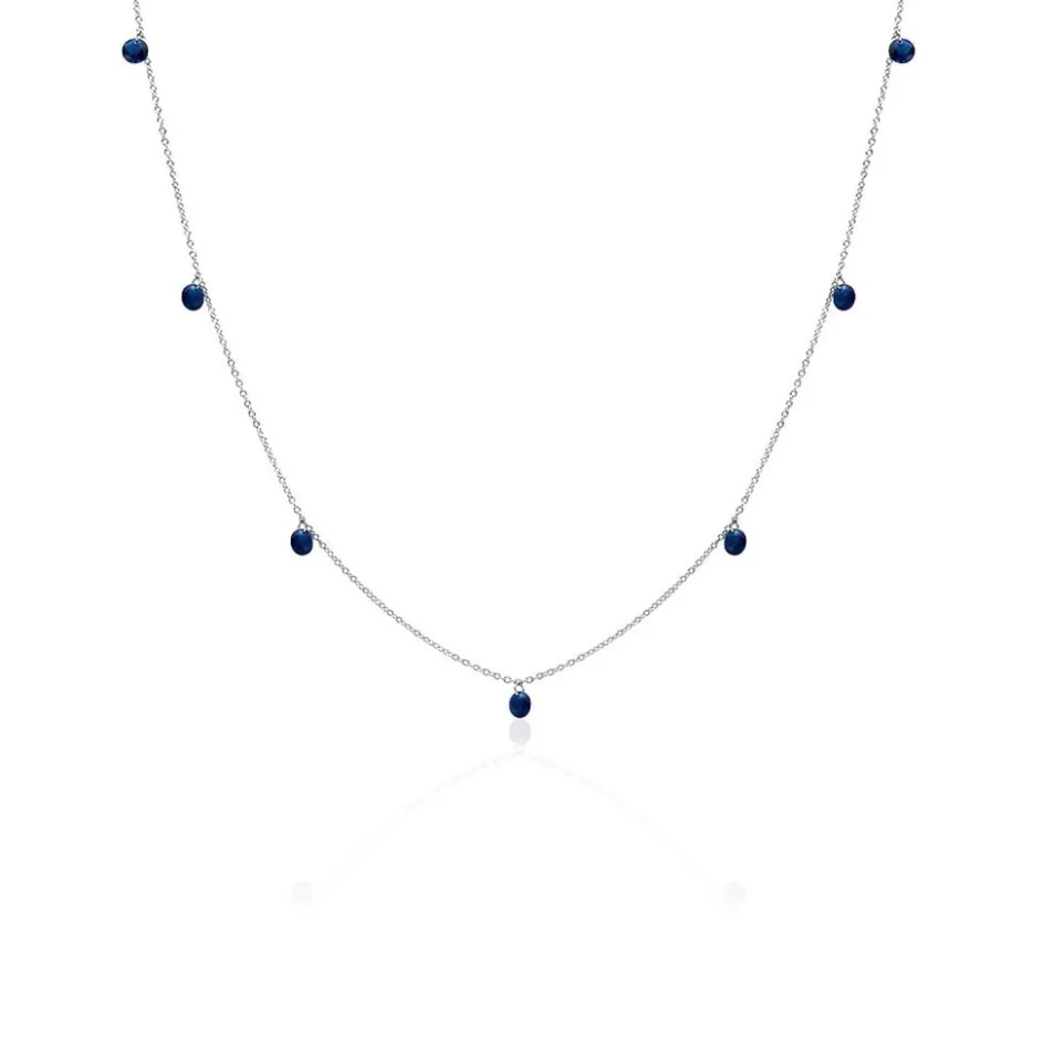 Clearance Histoire d'Or Collier Lidiwine Argent Blanc Oxyde