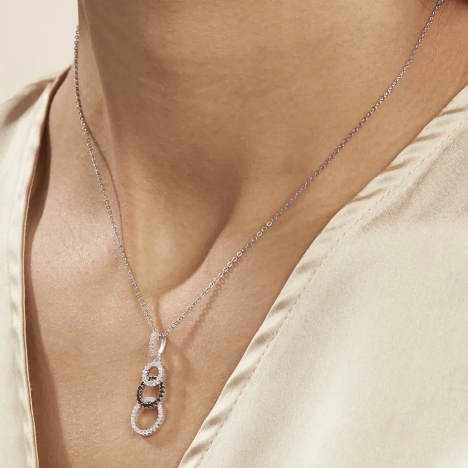 Outlet Histoire d'Or Collier Liyana Argent Blanc Oxyde De Zirconium