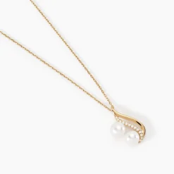 Outlet Histoire d'Or Collier Loeva Or Jaune Perle De Culture Et Oxyde De Zirconium