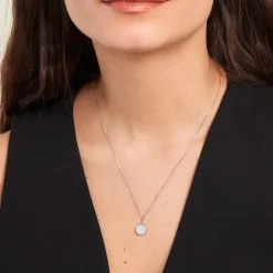 New Histoire d'Or Collier Lunatique Argent Blanc Lapis Lazuli Nacre argent blanc lapis lazuli bleu