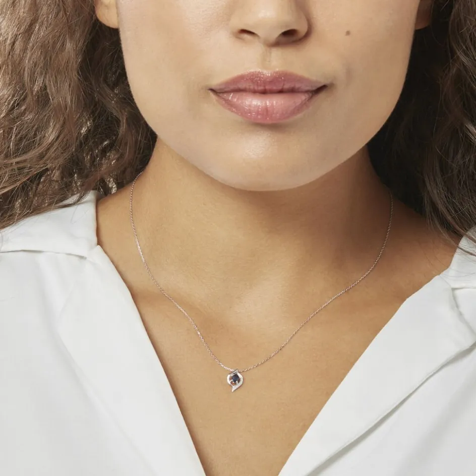 Clearance Histoire d'Or Collier Lydia Or Blanc Saphir