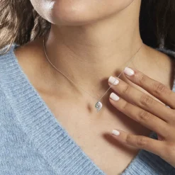 Histoire d'Or Collier Lydia Or Blanc Topaze Oxyde Oxyde* Colliers|Colliers