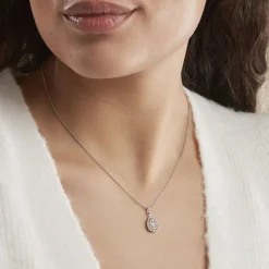 Best Histoire d'Or Collier Lysa Argent Blanc Oxyde De Zirconium