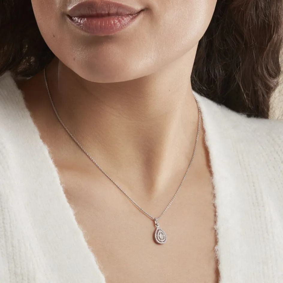 Best Histoire d'Or Collier Lysa Argent Blanc Oxyde De Zirconium