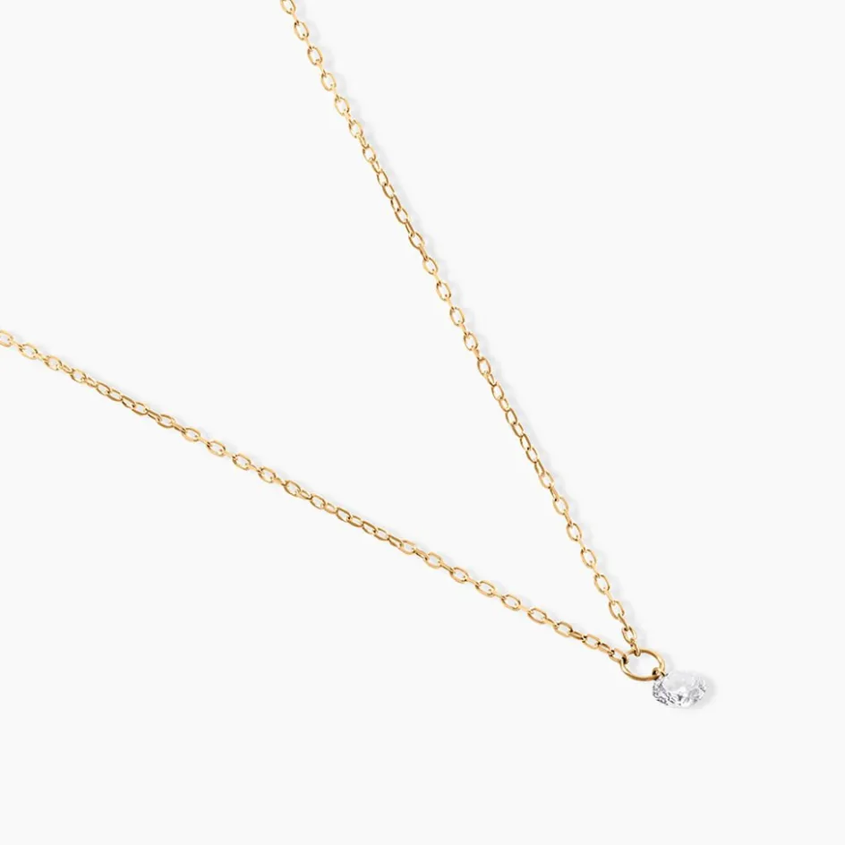 Best Histoire d'Or Collier Mable Or Jaune Diamant Synthétique