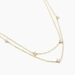 Outlet Histoire d'Or Collier Madhav Or Jaune Diamant Synthétique