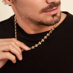 Sale Histoire d'Or Collier Maille Cadia acier doré