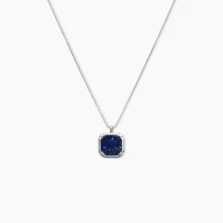 Histoire d'Or Collier Mani Argent Blanc Lapis Lazuli* Colliers|Colliers